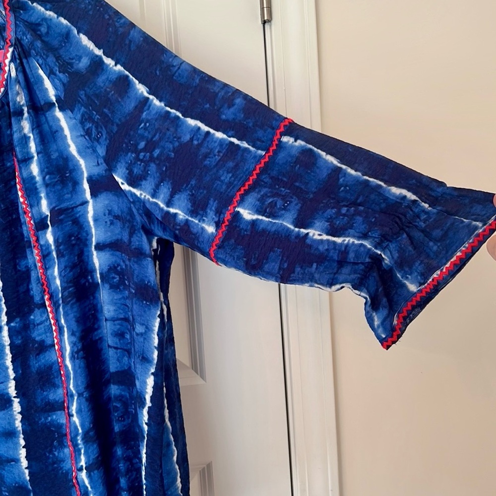 Multiples Blue Tie-Dye Tunic - Picture 2 of 4
